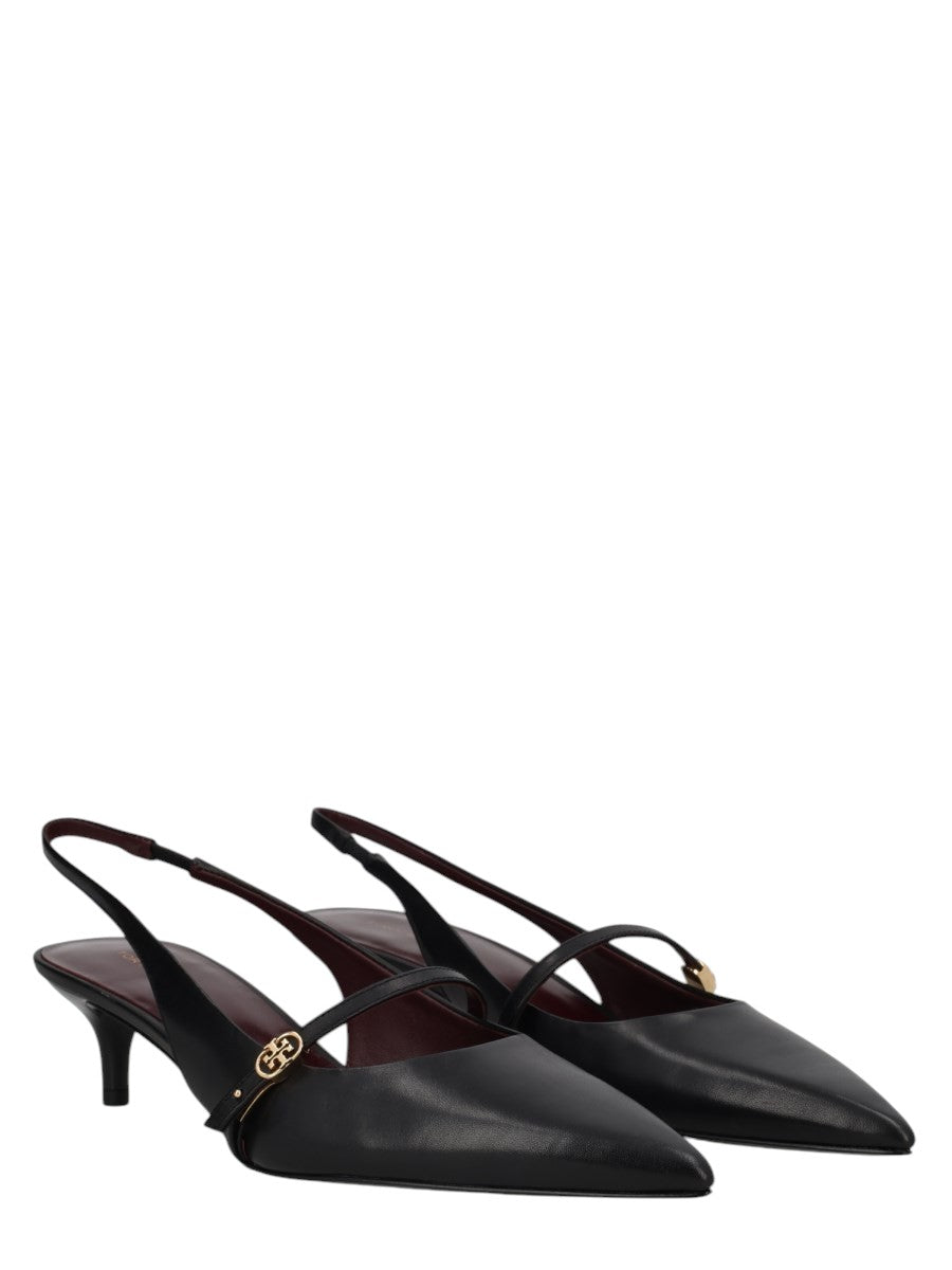 Tory Burch - DÉCOLLETÉ MARY JANE CON CINTURINO E FIBBIA A DOPPIA T klosmo-tory-burch-black-leather-slingback-pumps_d6238607-5cc8-4133-bfd5-2f4c9f847d2c