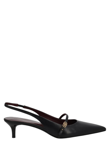 Tory Burch - DÉCOLLETÉ MARY JANE CON CINTURINO E FIBBIA A DOPPIA T klosmo-tory-burch-black-leather-slingback-pumps_d6238607-5cc8-4133-bfd5-2f4c9f847d2c