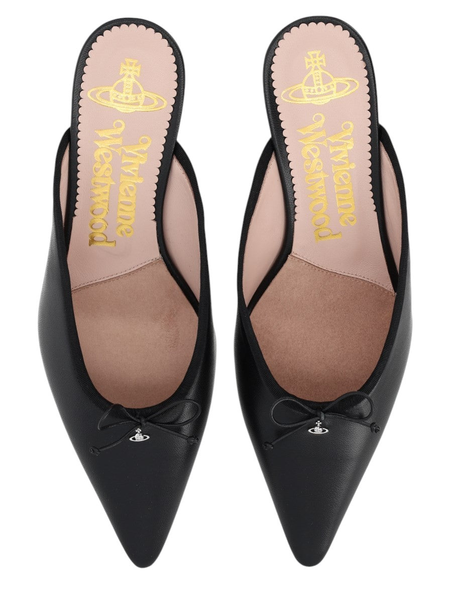Vivienne Westwood - MULE "MARGO" klosmo-vivienne-westwood-black-leather-mules