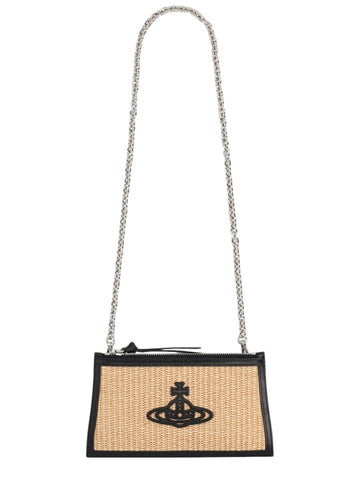 Vivienne Westwood BORSA CLUTCH "FLAT SMALL" INTRECCIATA