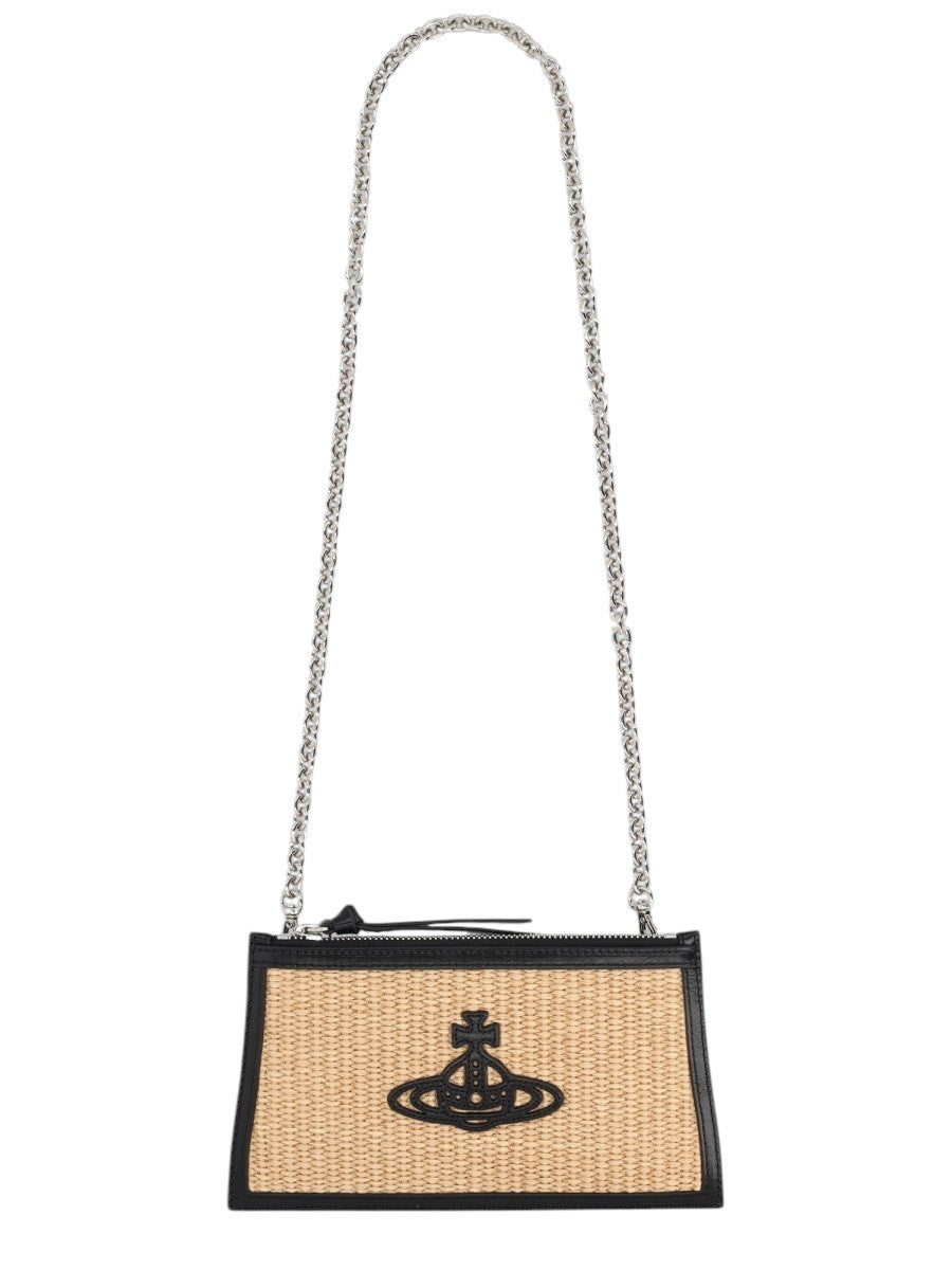 Vivienne Westwood BORSA CLUTCH "FLAT SMALL" INTRECCIATA