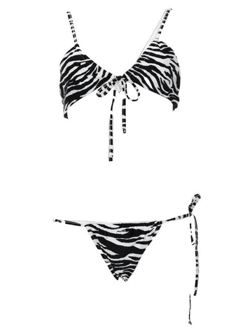 The Attico The Attico - BIKINI "IL PRIMO BAGNO" CON STAMPA ANIMALIER