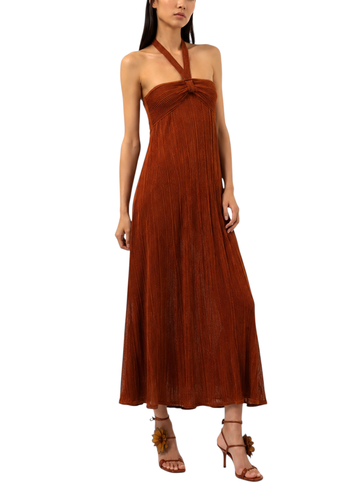 ZIMMERMANN - Indra Metallic Halter Dress