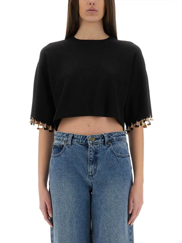 KNIT CROP T-SHIRT