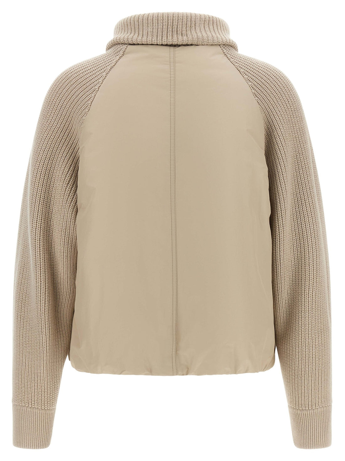 Brunello Cucinelli - Knit insert down jacket