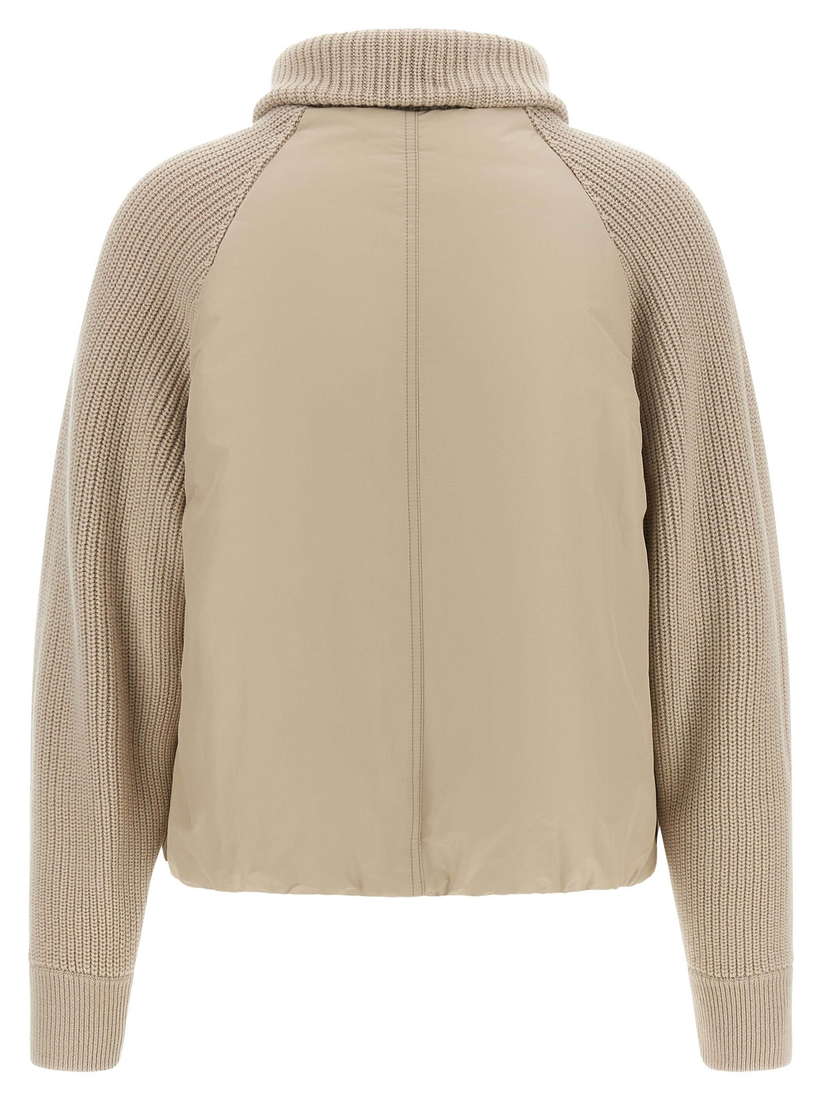 Brunello Cucinelli - Knit insert down jacket