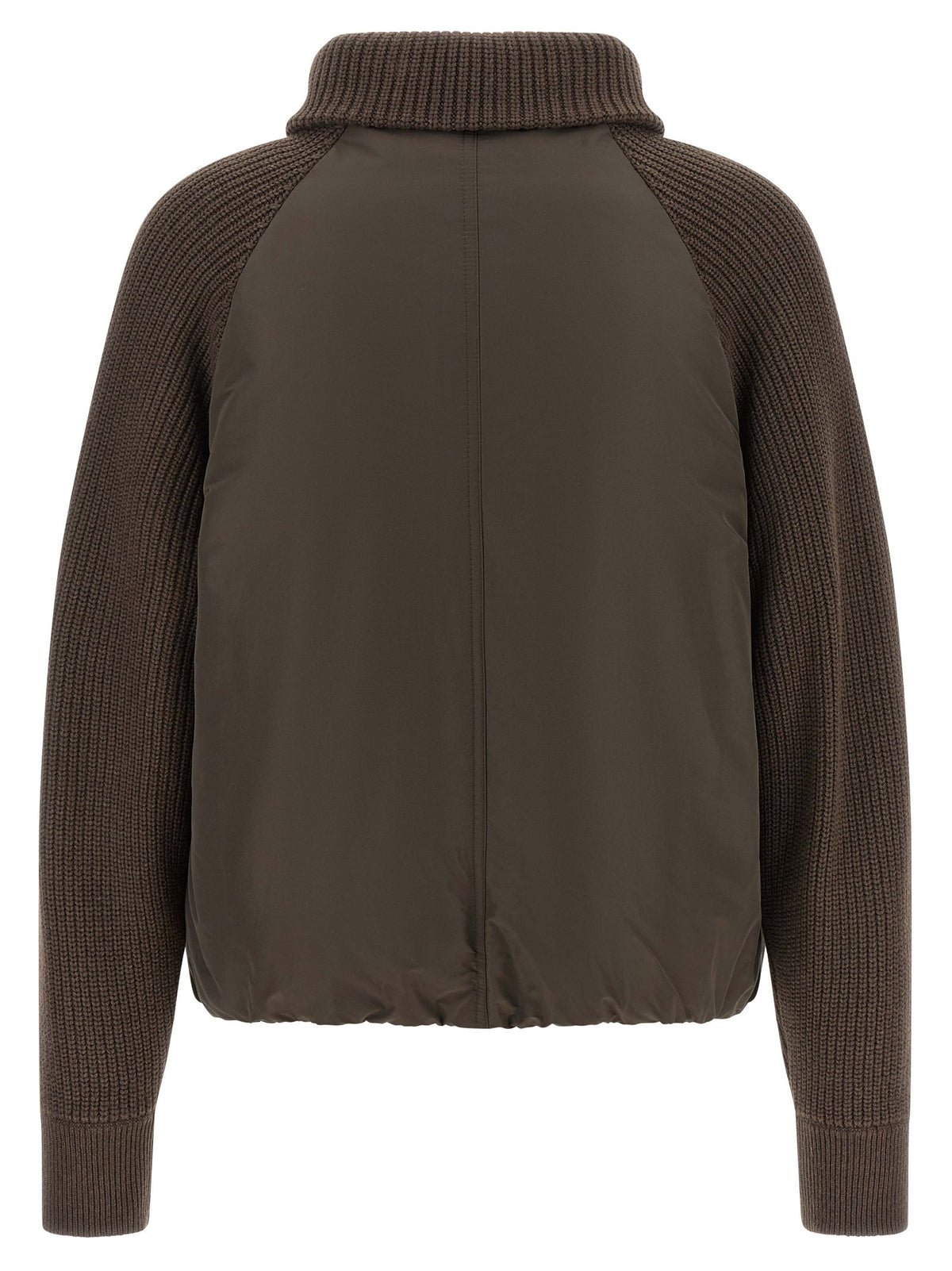 Brunello Cucinelli - Knit insert down jacket