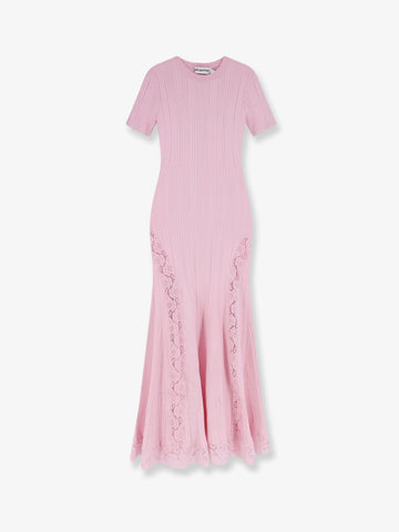 SELF PORTRAIT - Knit Lace Insert midi dress knit-lace-insert-midi-dress