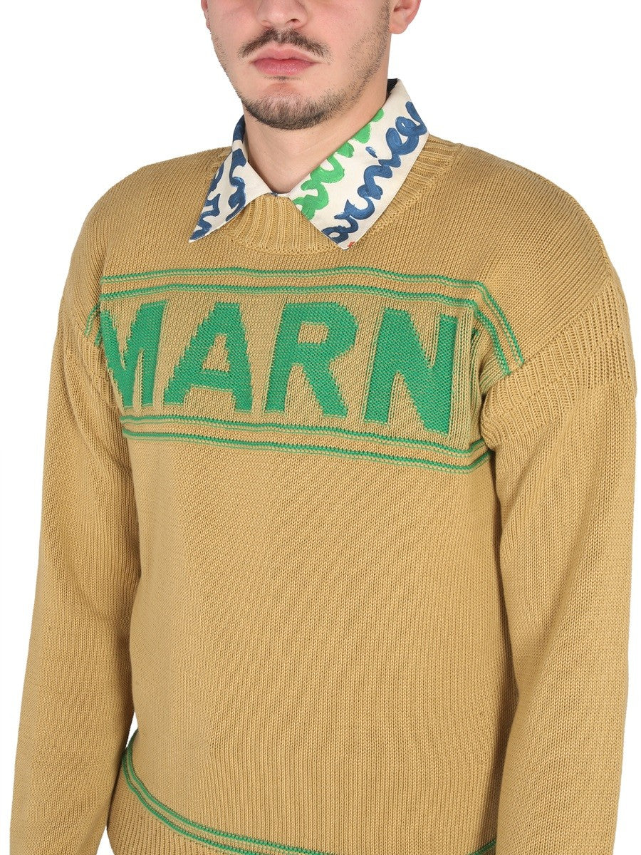 KNIT SWEATSHIRT WITH LOGO