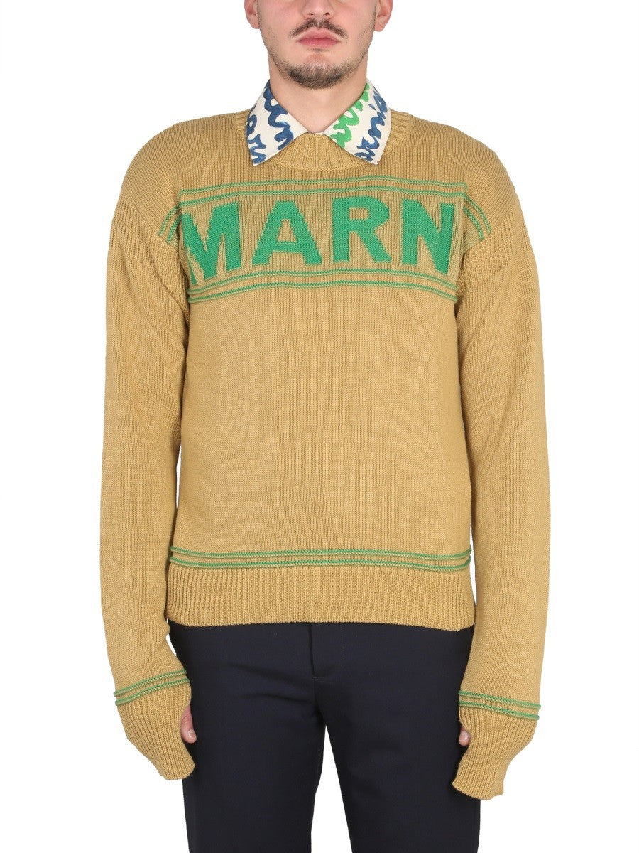 KNIT SWEATSHIRT WITH LOGO