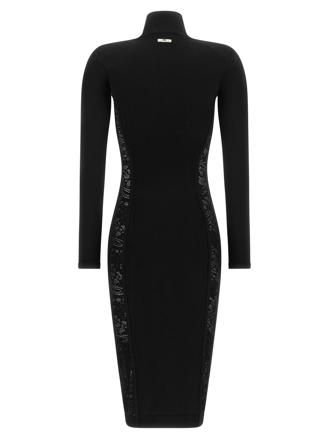 Elisabetta Franchi - Knitted and lace dress Black