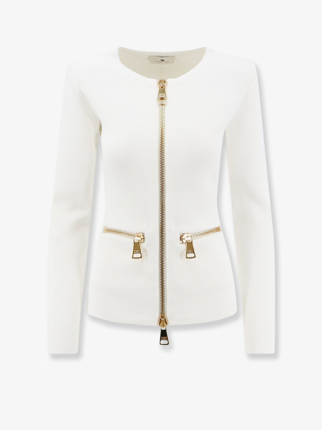 Elisabetta Franchi - Knitted blazer with zip Avorio