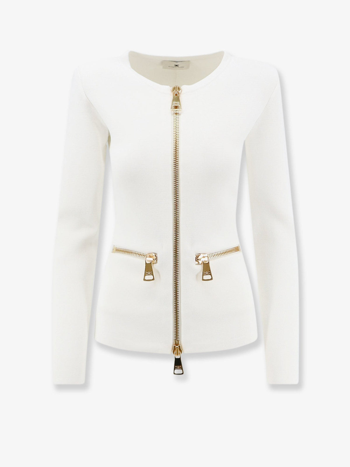 Elisabetta Franchi - Knitted blazer with zip Avorio