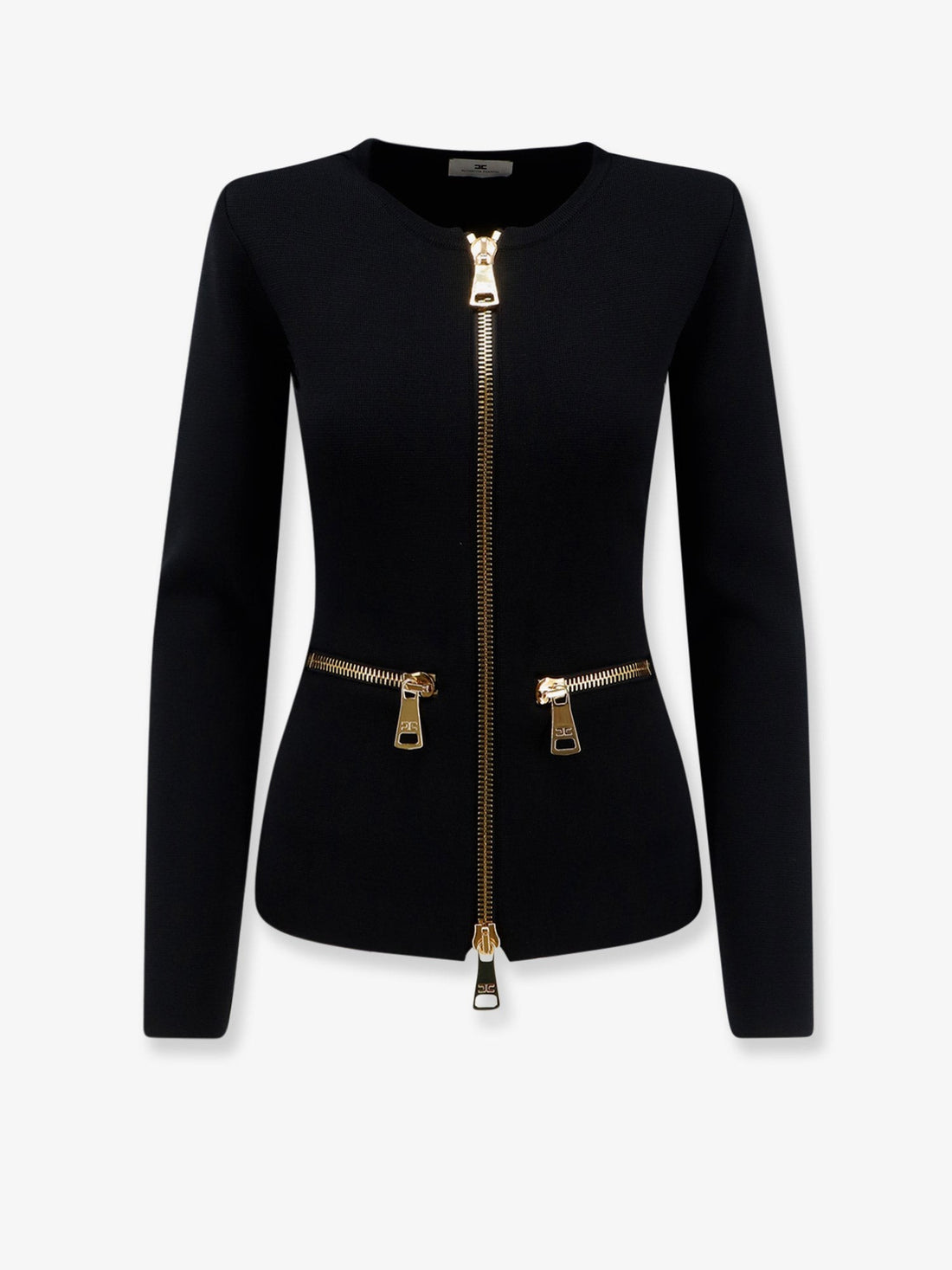 Elisabetta Franchi - Knitted blazer with zip Nero