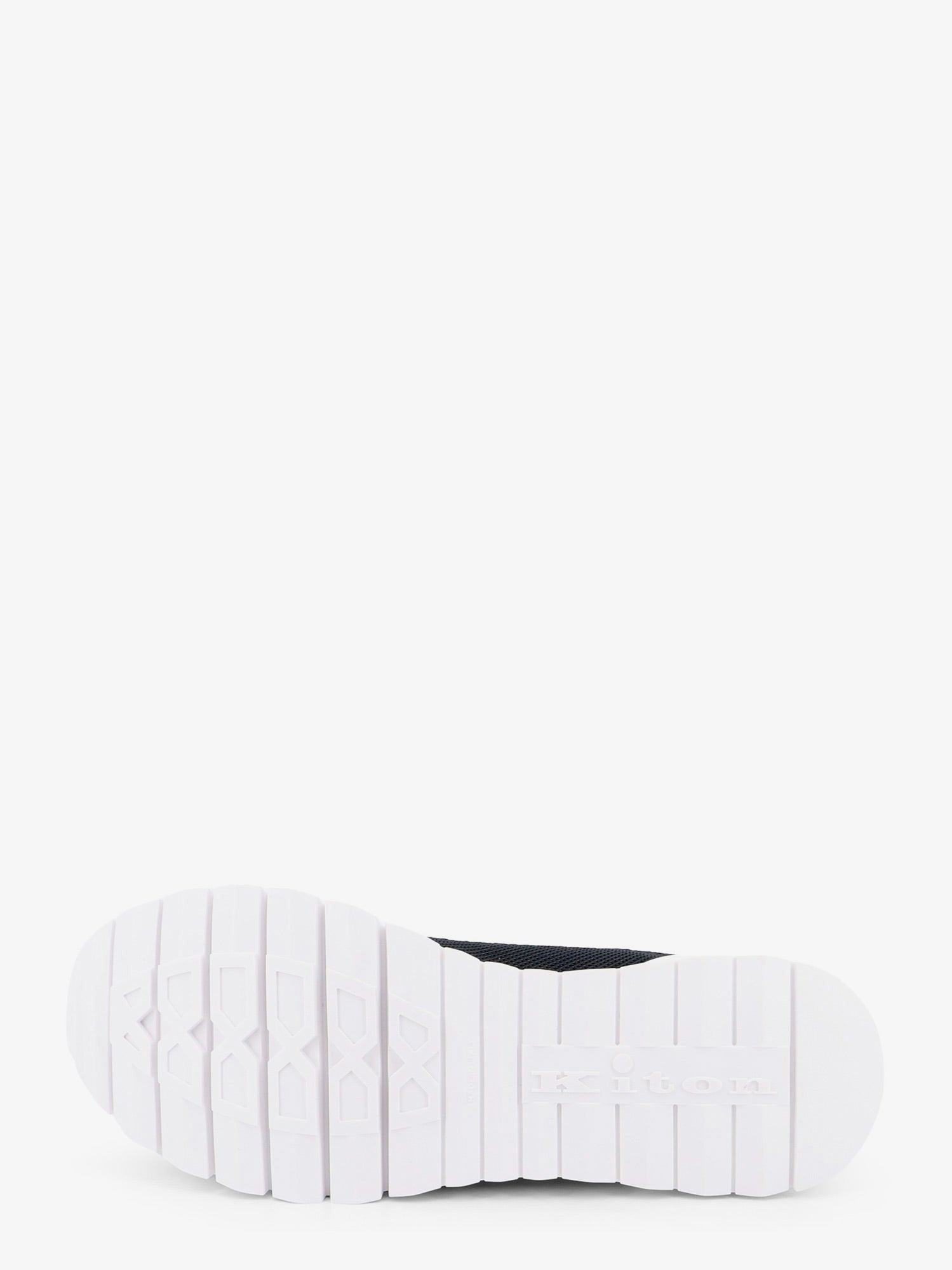 KITON CIRO PAONE - Knitted fabric sneakers with embroidered logo