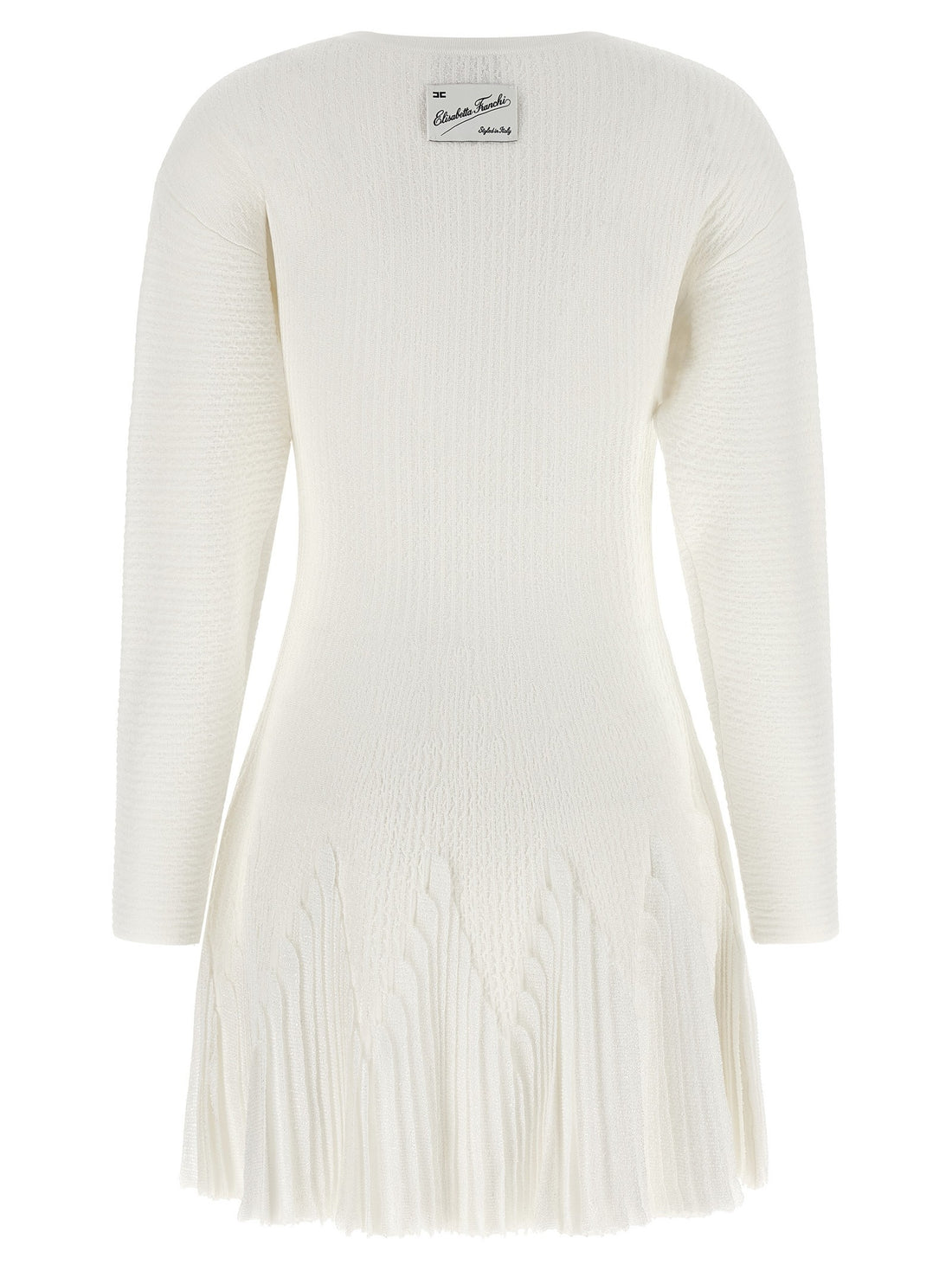Elisabetta Franchi - Knitted pleated dress White