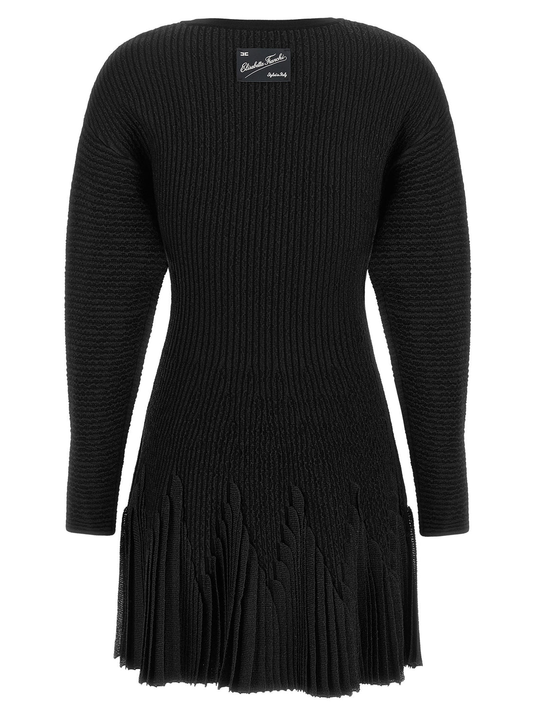 Elisabetta Franchi - Knitted pleated dress Black