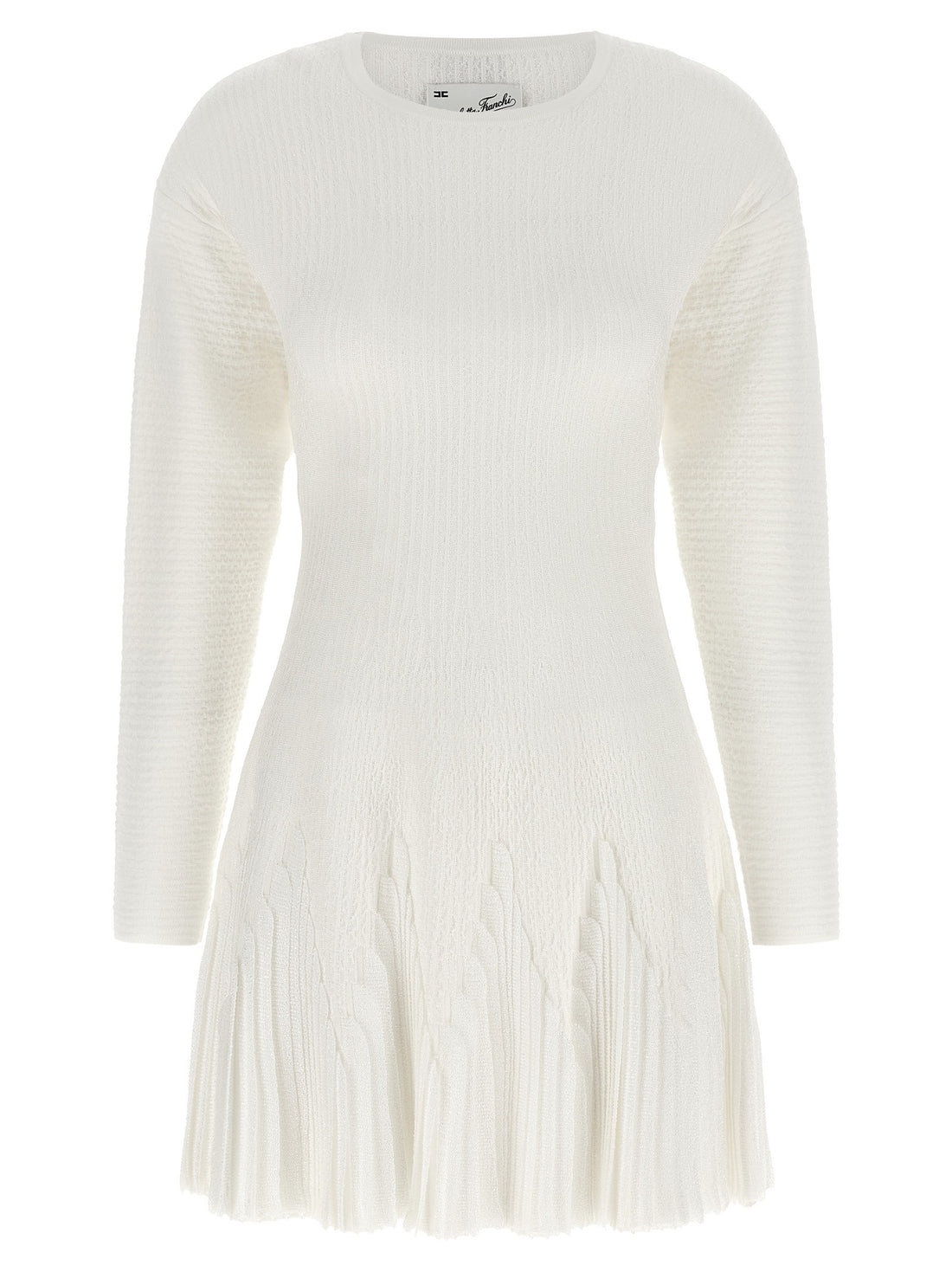 Elisabetta Franchi - Knitted pleated dress White