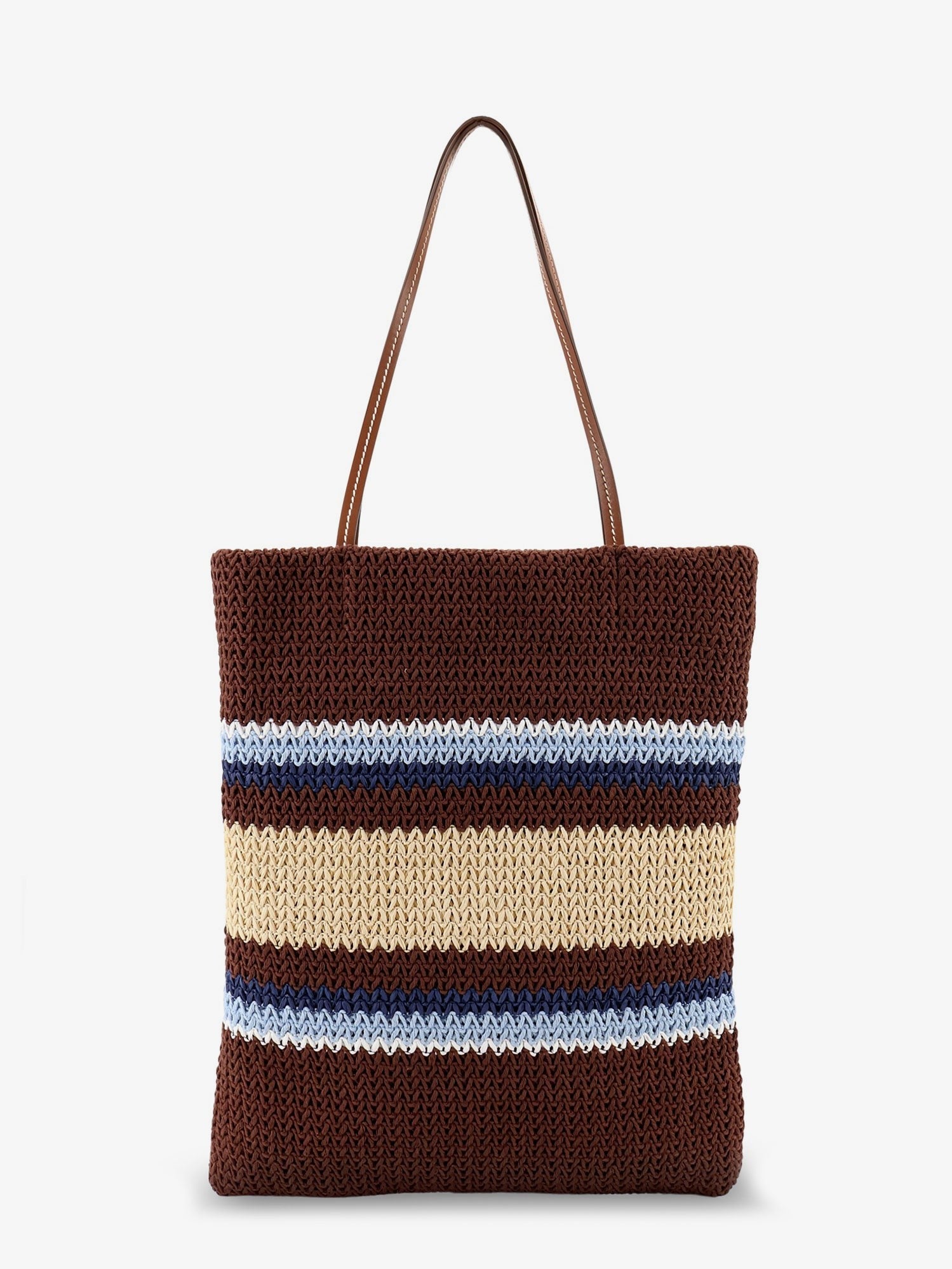 Miu Miu - Knitted shopping bag with embroidered logo on the front