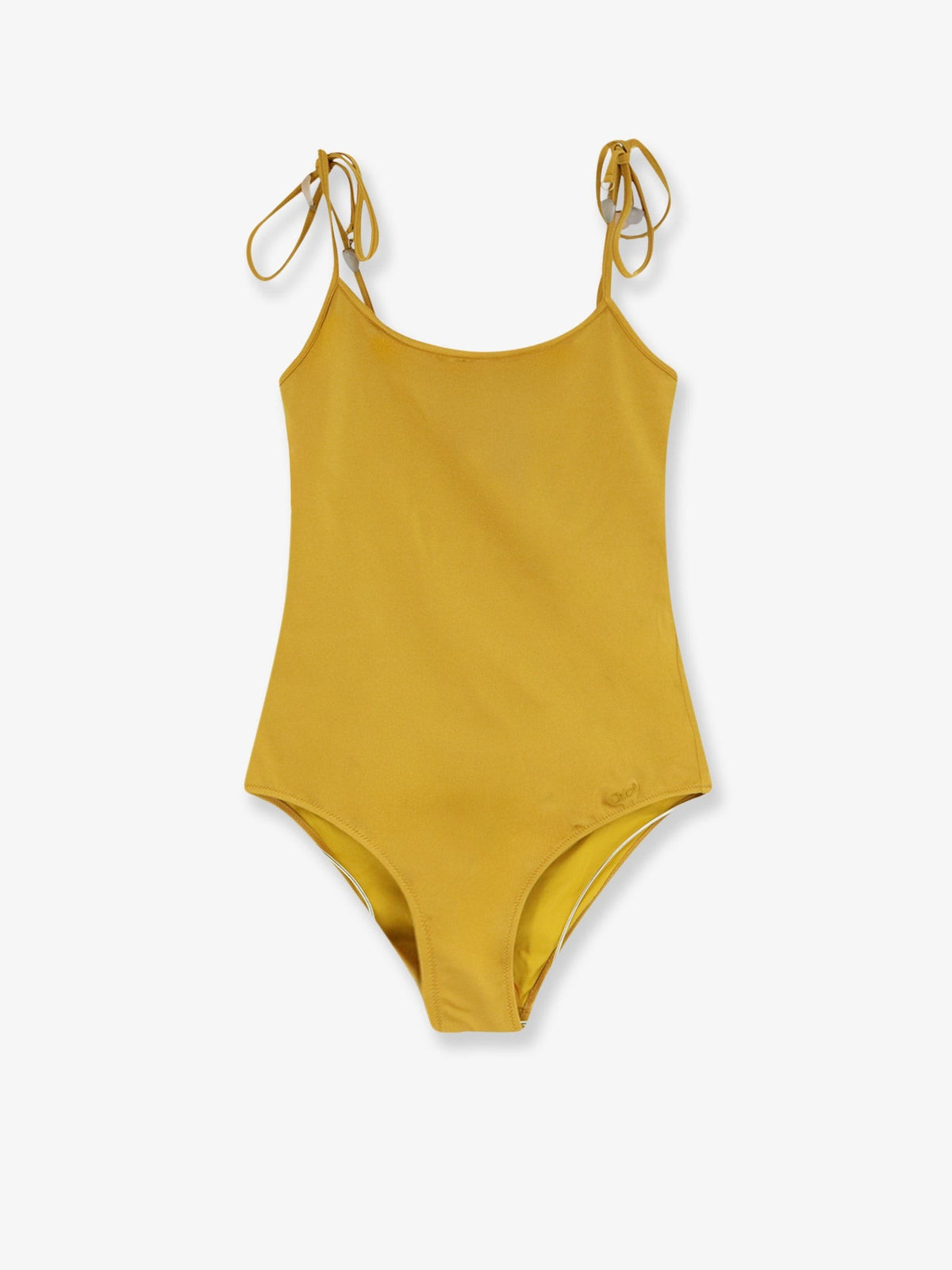 CHLOÉ - Knotted one-piece swimsuit Safarigold 38