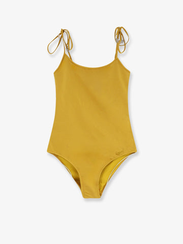 CHLOÉ - Knotted one-piece swimsuit Safarigold 38