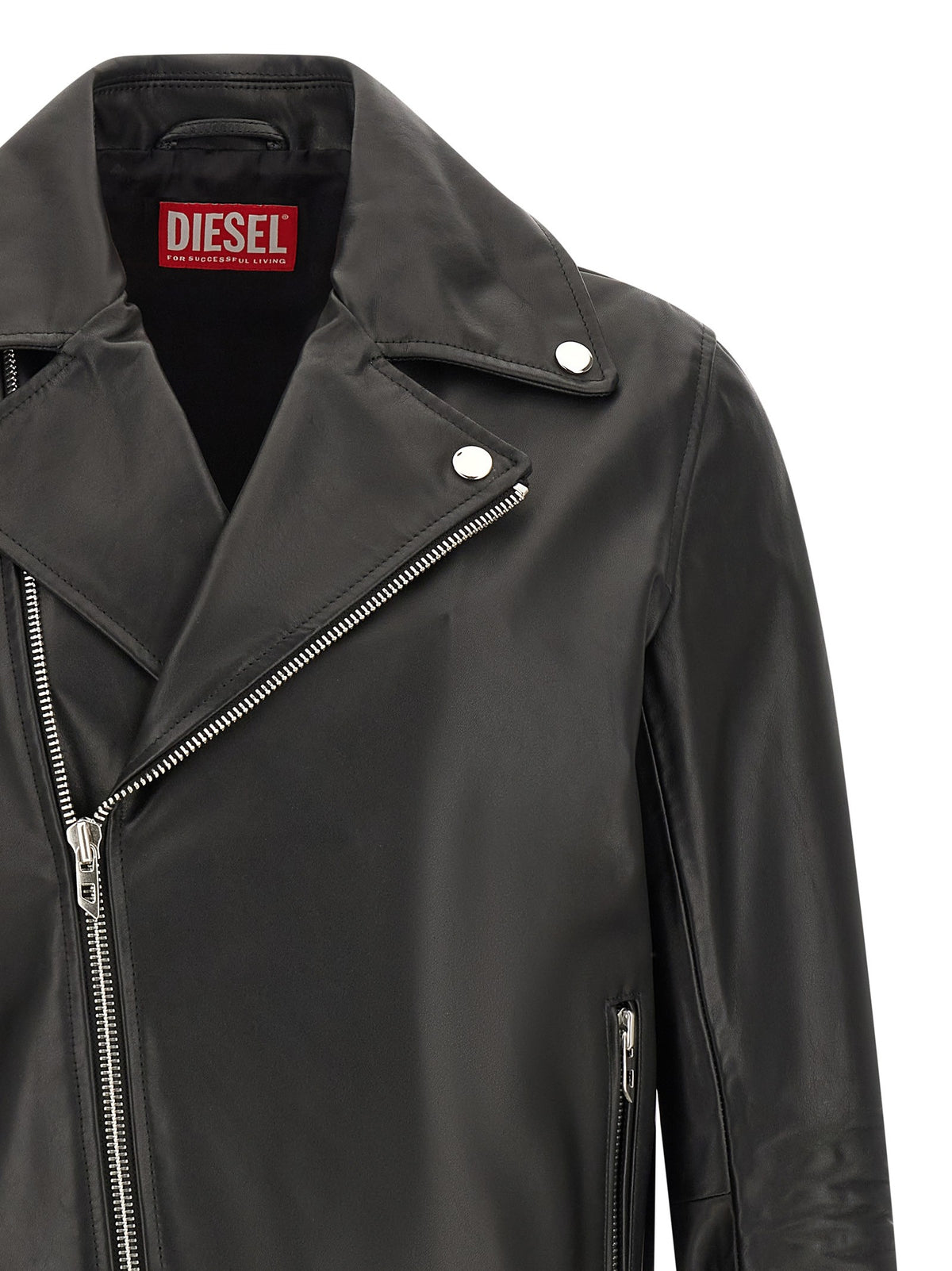 Diesel - 'L-Eo-Wrd' Leather Jacket
