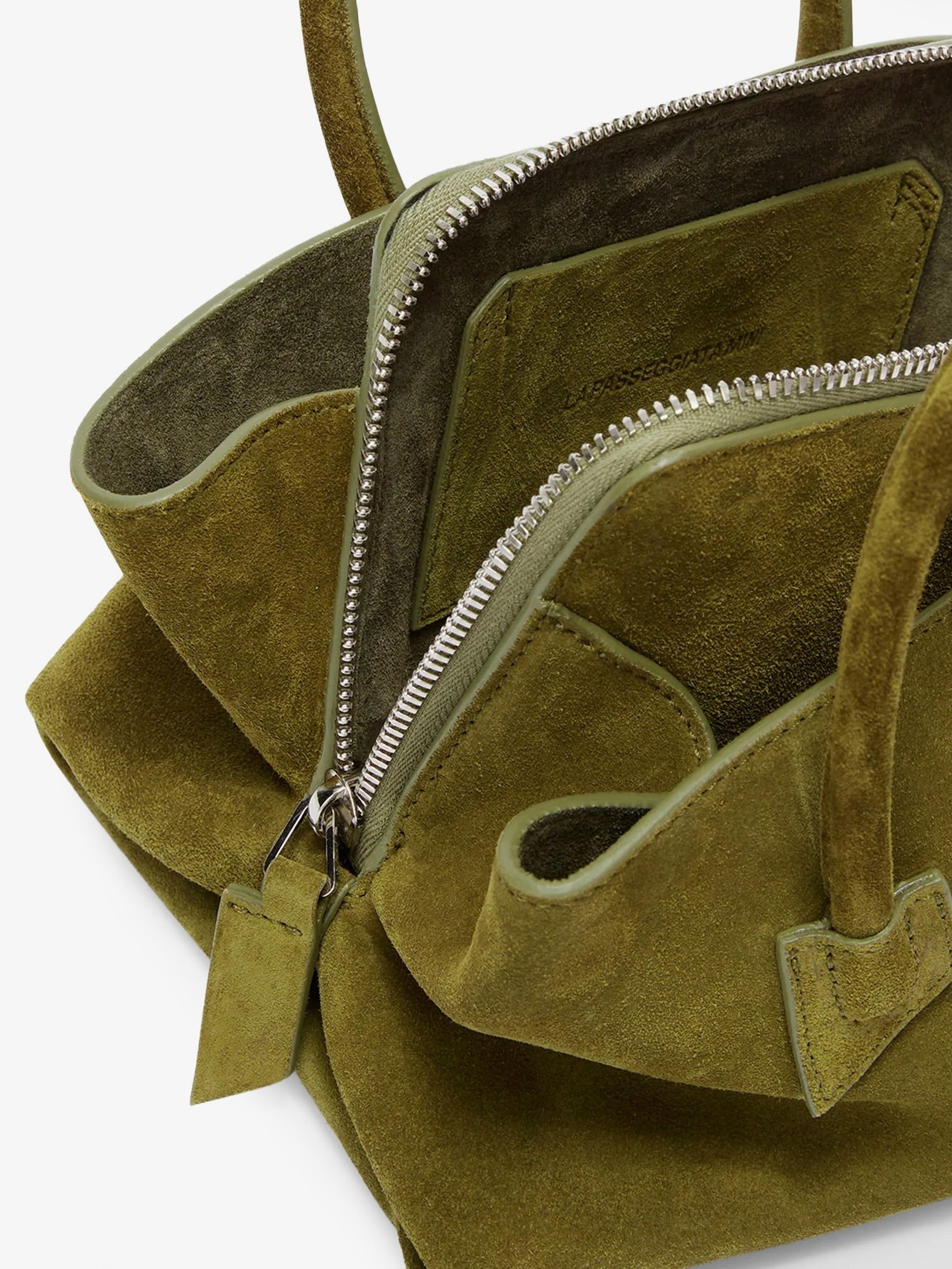 The Attico - La Passeggiata Mini suede handbag