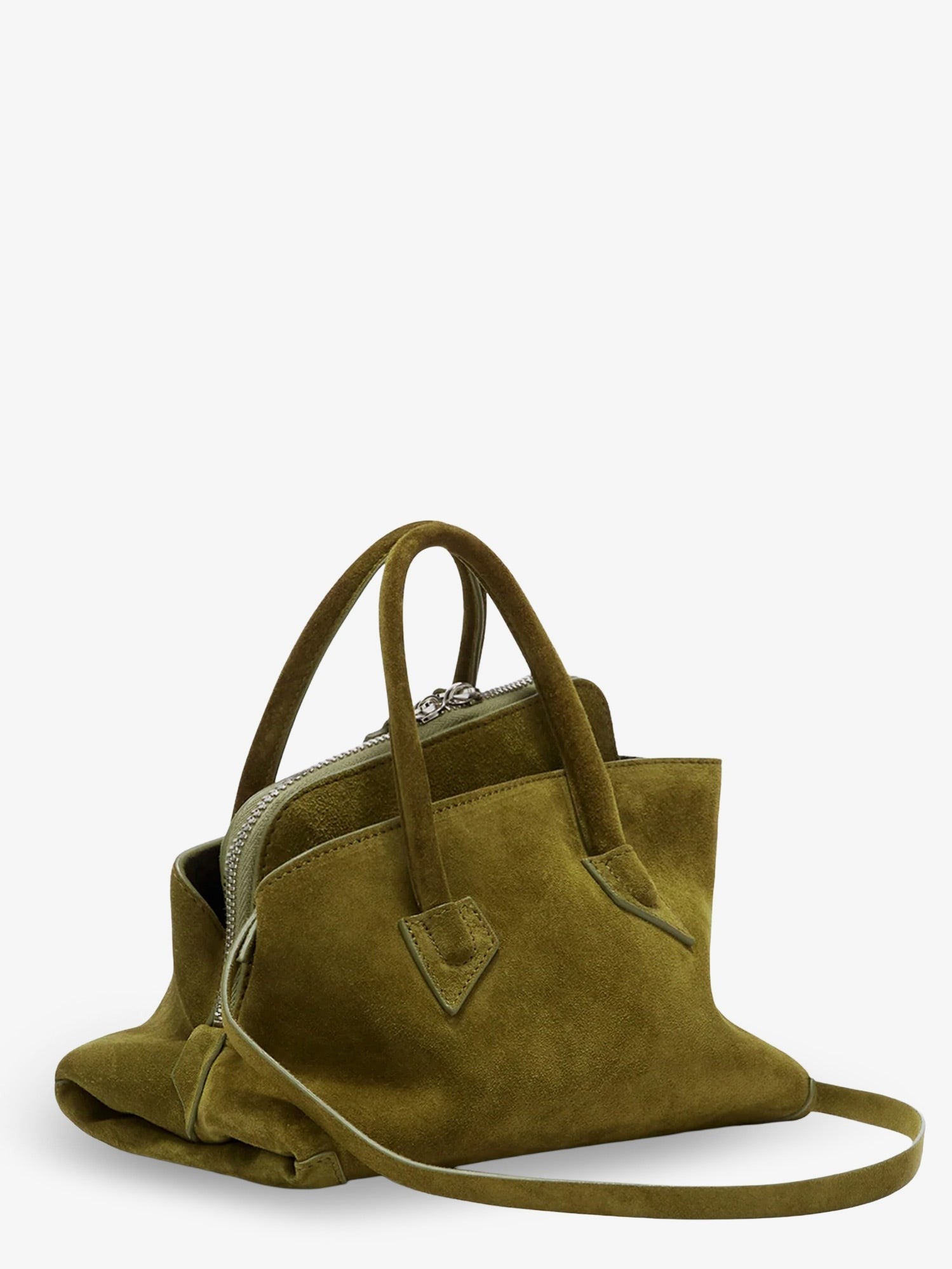 The Attico - La Passeggiata Mini suede handbag