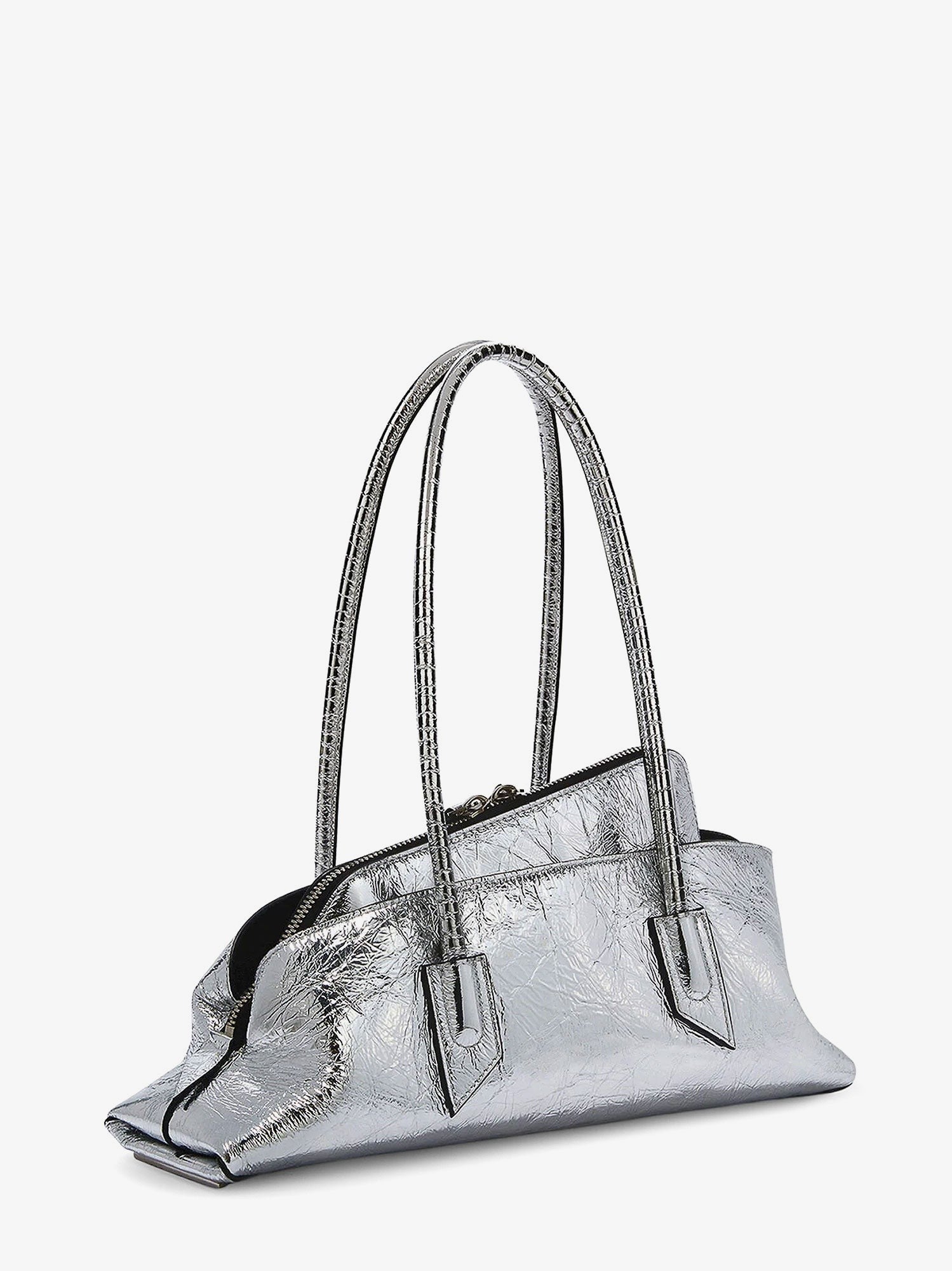 La Passeggiata Small laminated leather shoulder bag