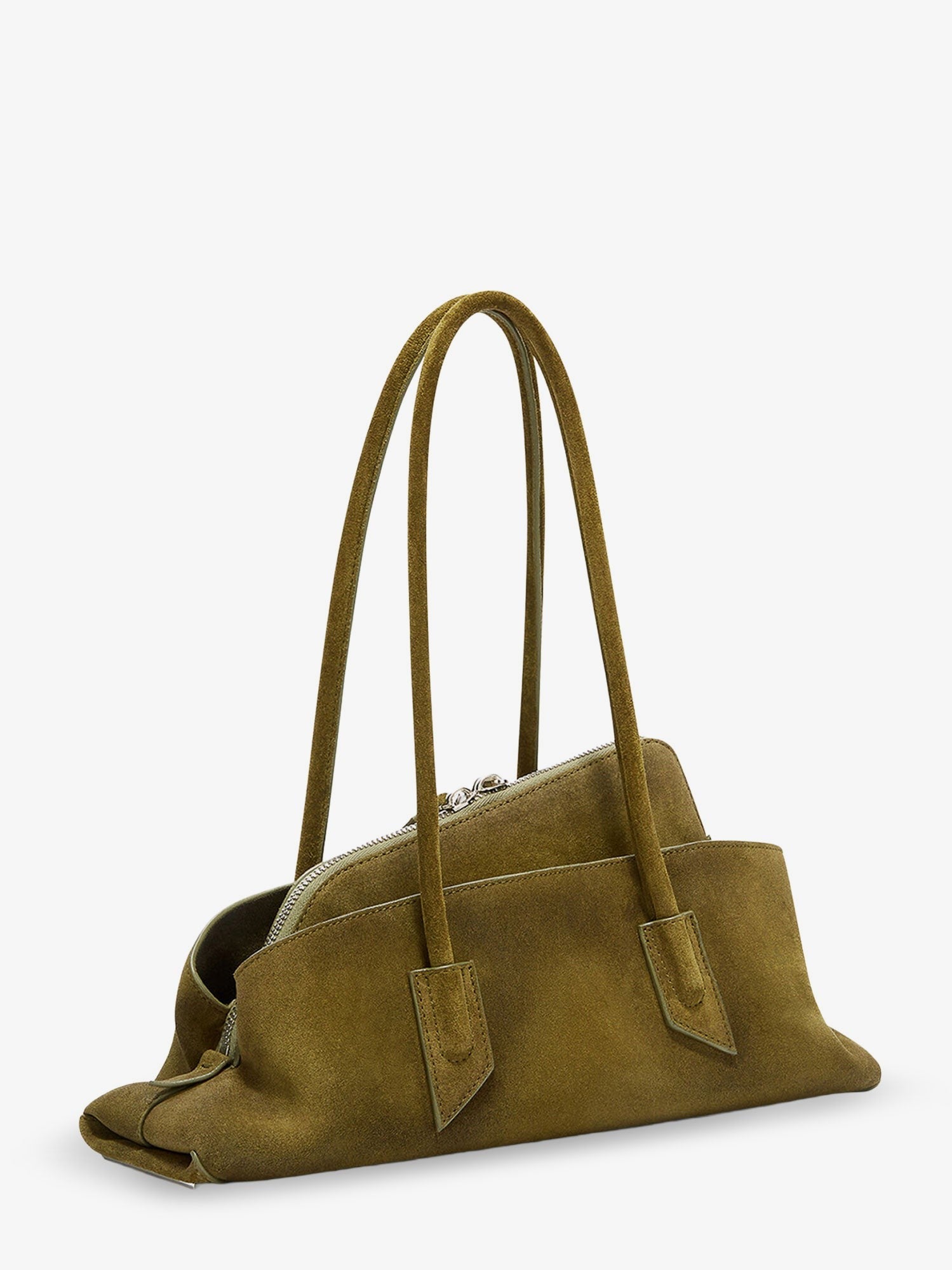 The Attico - La Passeggiata Small suede shoulder bag