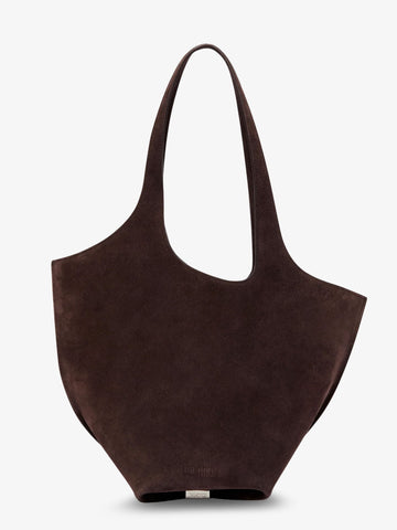 The Attico - La Scoop suede shoulder bag la-scoop-suede-shoulder-bag