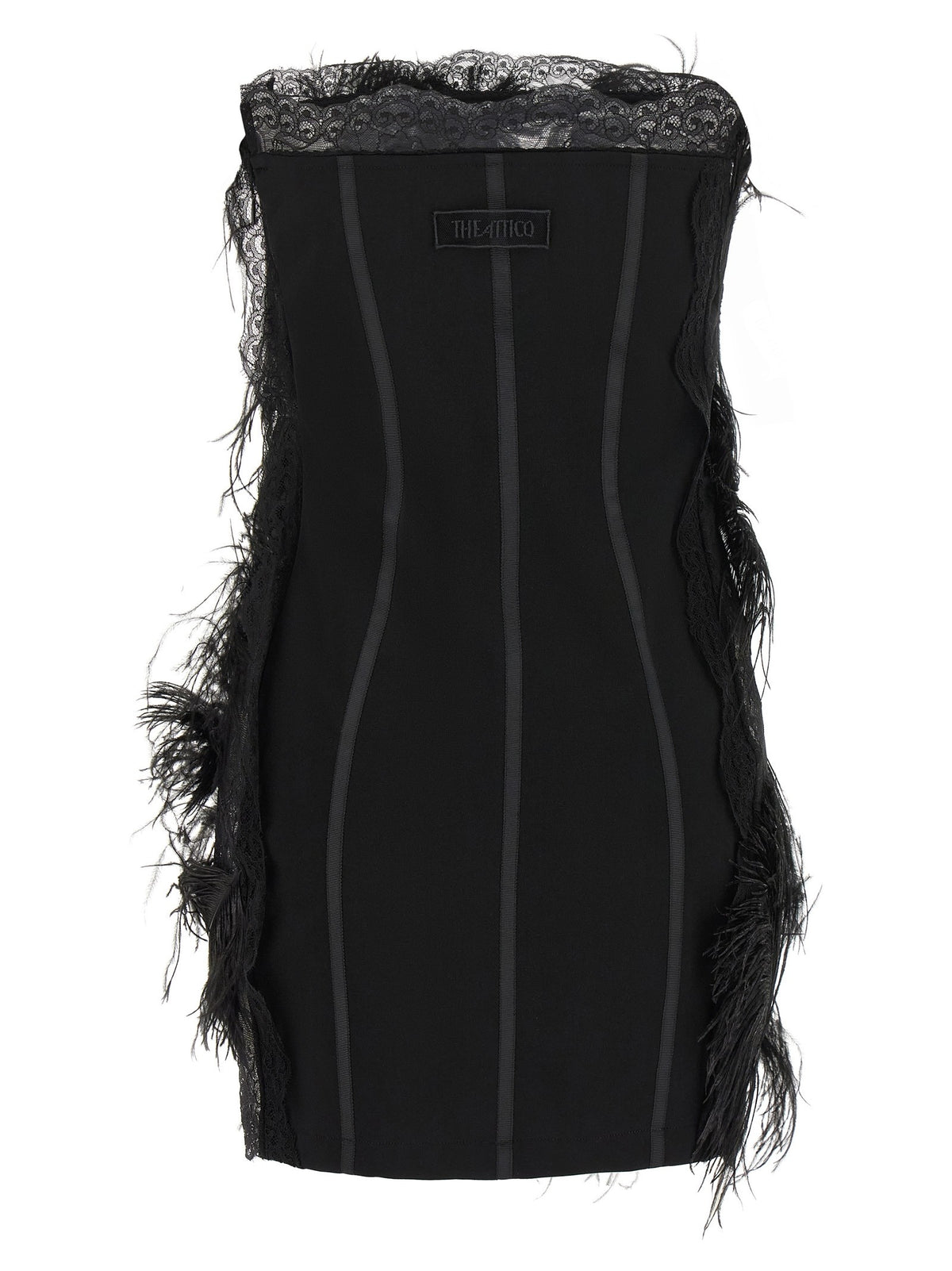 The Attico - Lace and feather dress
