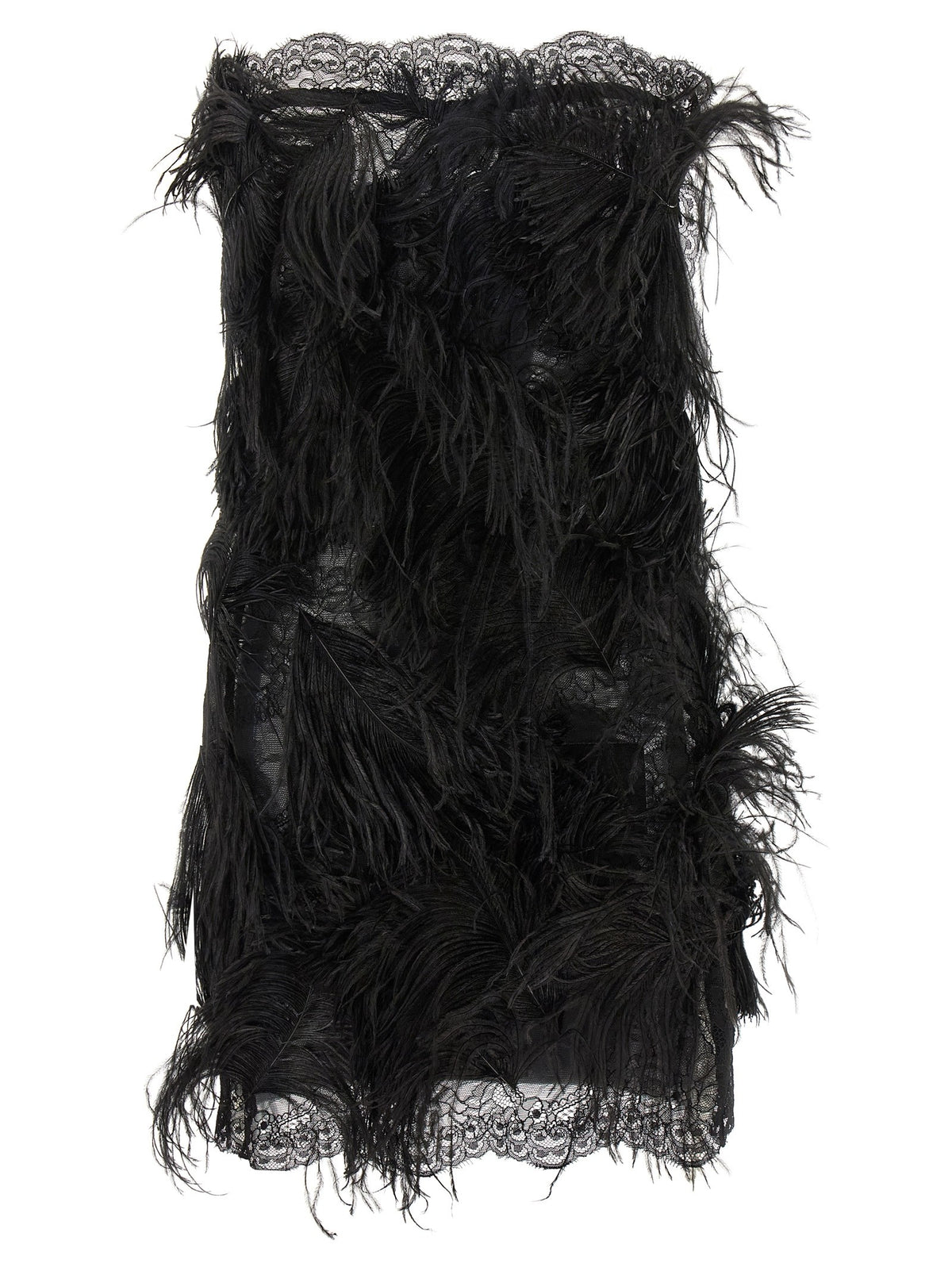 The Attico - Lace and feather dress