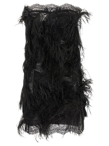 The Attico - Lace and feather dress