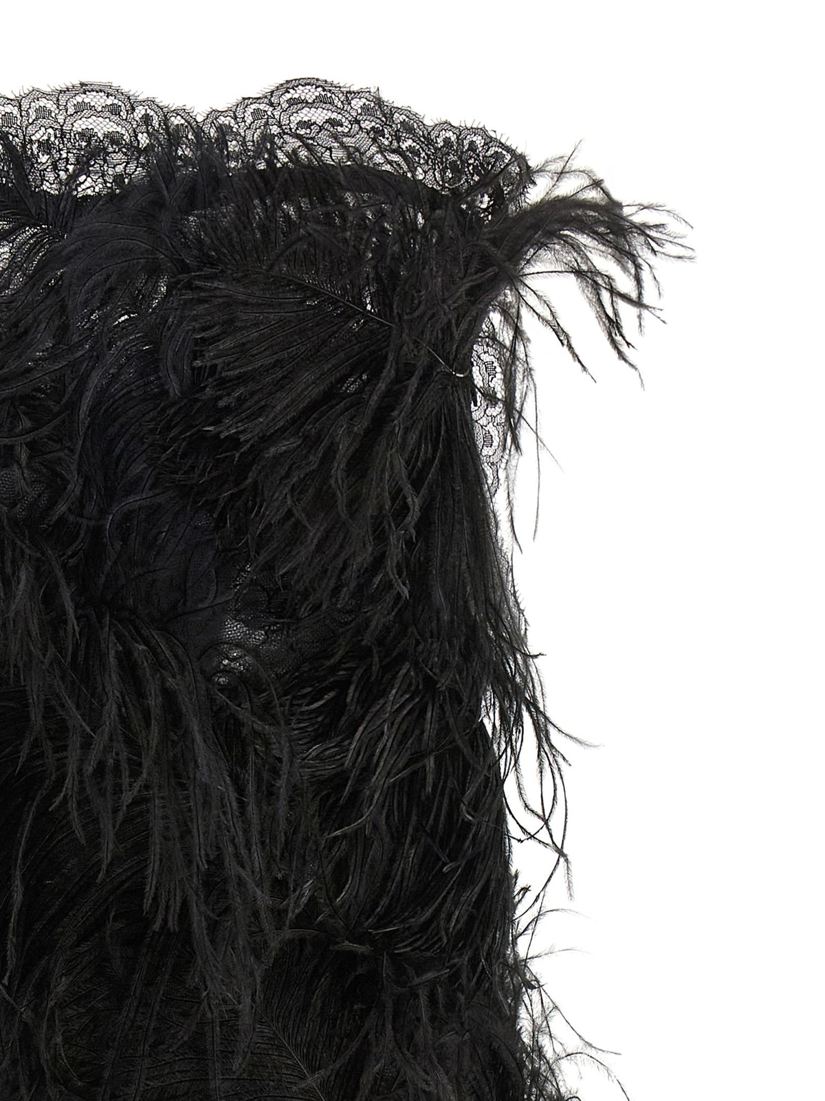 The Attico - Lace and feather dress