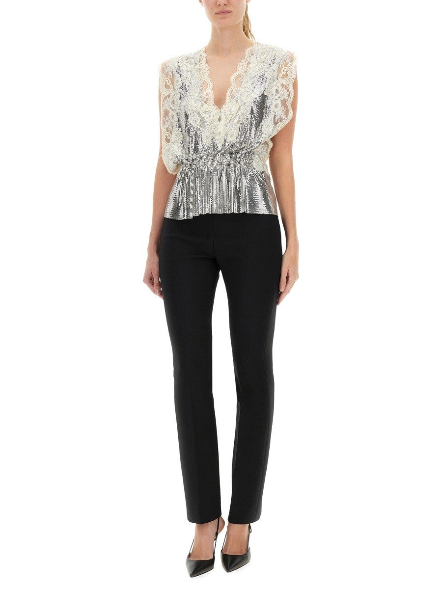 LACE AND SEQUIN TOP