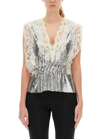 LACE AND SEQUIN TOP