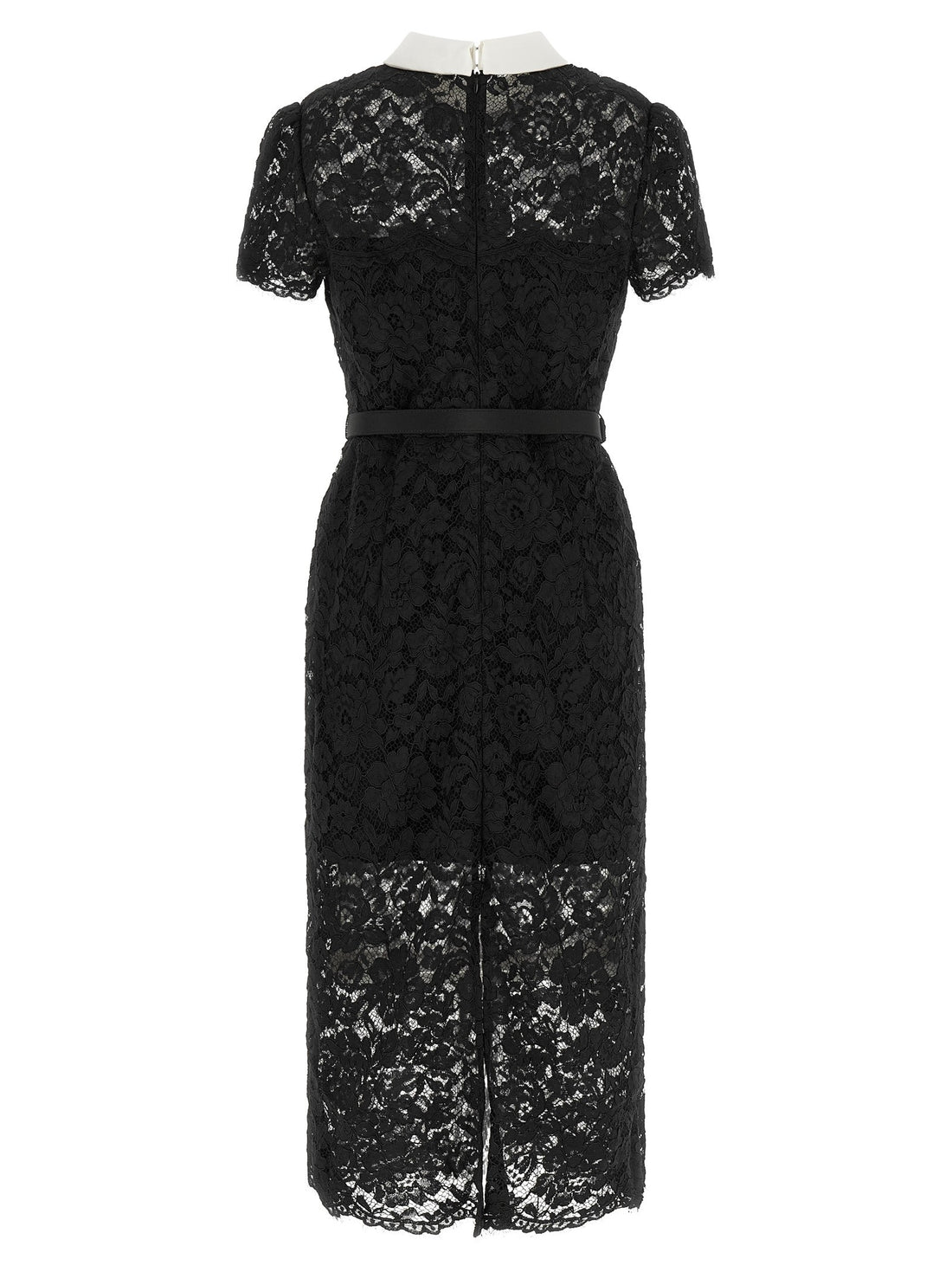 SELF-PORTRAIT - Lace dress with collar Black