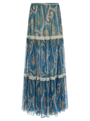 Etro - Lace insert skirt