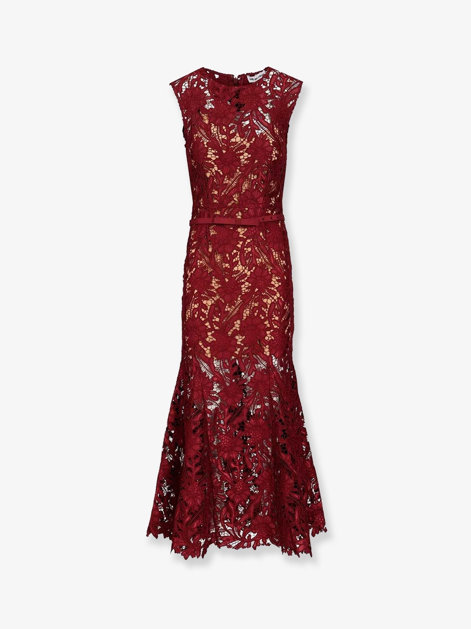 SELF PORTRAIT SELF PORTRAIT - Lace Midi Dress with belt