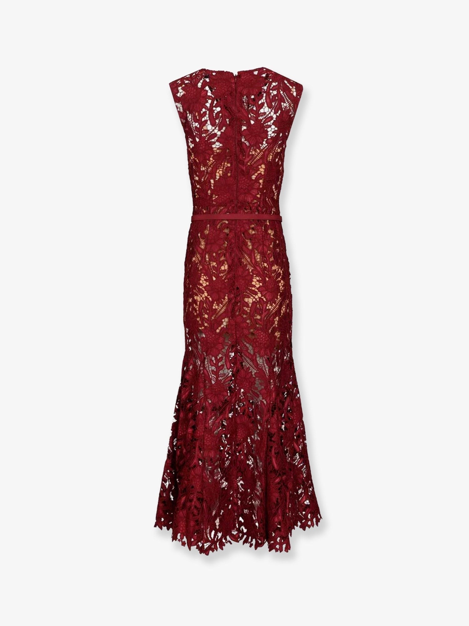 SELF PORTRAIT SELF PORTRAIT - Lace Midi Dress with belt