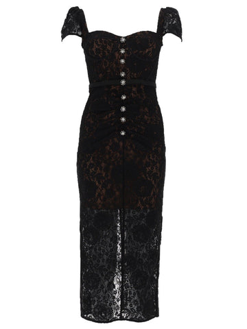 SELF-PORTRAIT SELF-PORTRAIT - LACE MIDI DRESS