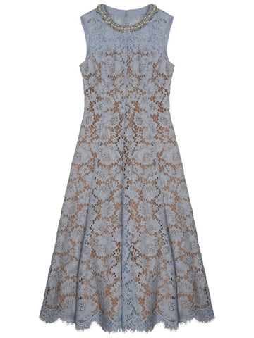 SELF-PORTRAIT LACE MIDI DRESS