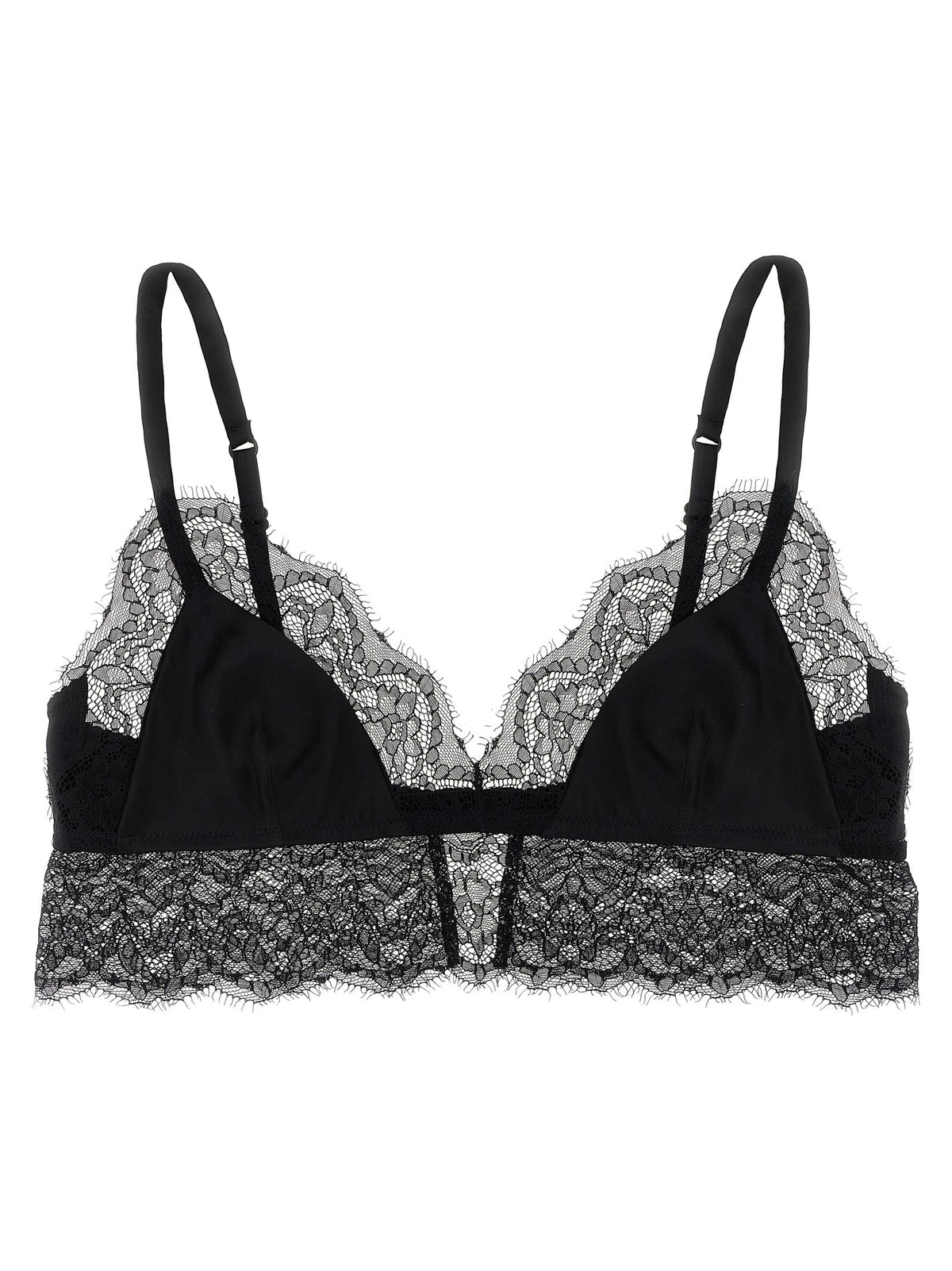 Dolce & Gabbana - Lace satin bra Black