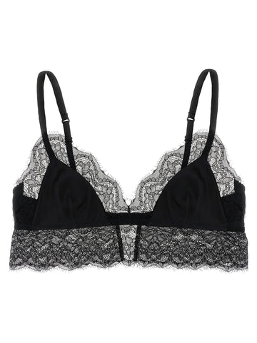 Dolce & Gabbana - Lace satin bra Black