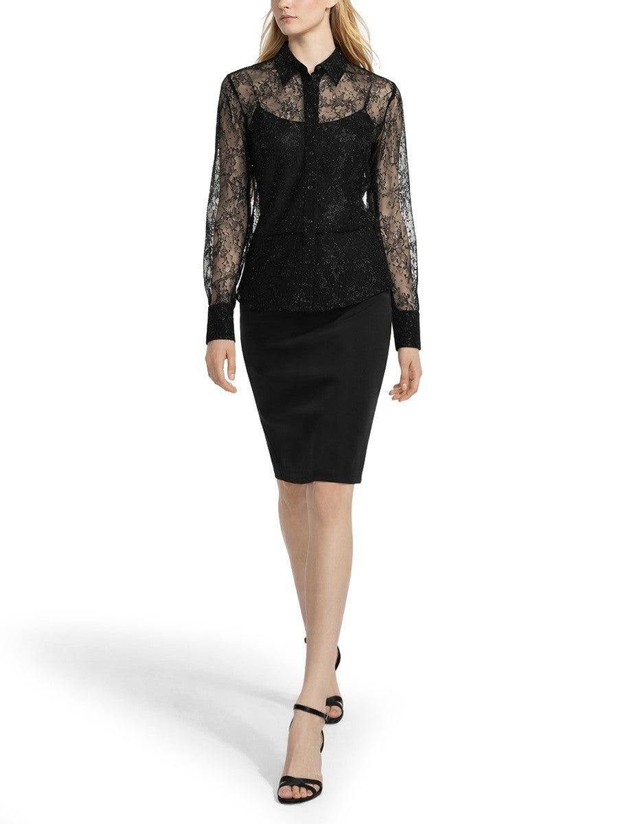 NINA RICCI - LACE SHIRT WITH SEQUINS