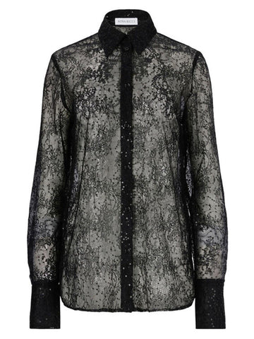 NINA RICCI - LACE SHIRT WITH SEQUINS