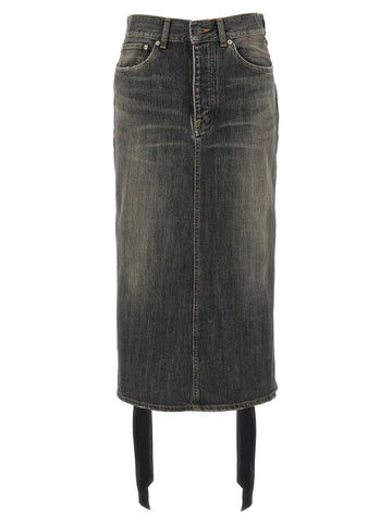 Balenciaga - 'Lace Up' denim skirt lace-up-denim-skirt