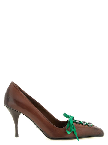 PRADA - Lace-up pumps