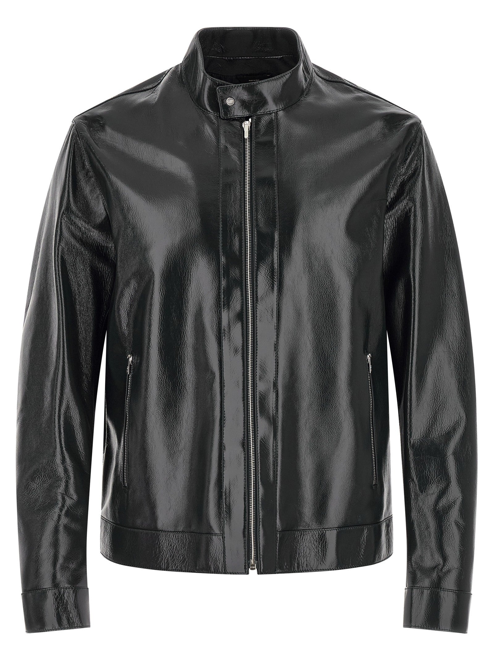 Fendi - Lacquered leather blouson